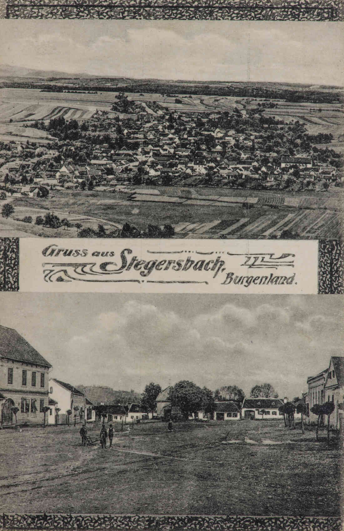 Gruss aus Stegersbach, Burgenland, Ortsansicht, Marktplatz, oder Hauptplatz