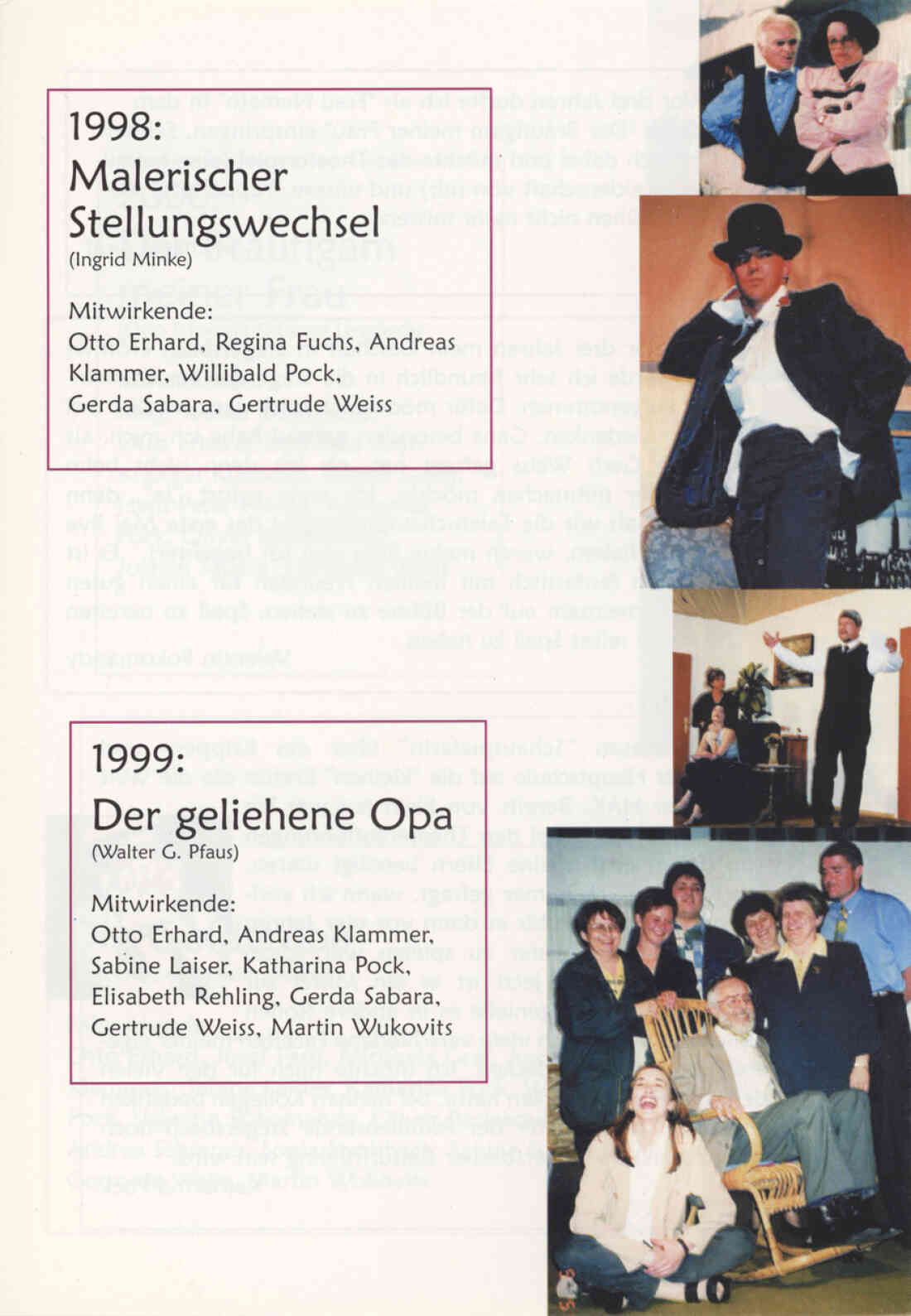 Prospekt 10 Jahre Theatergruppe der  Familienrunde Stegersbach 1992 - 2002 Seite 11