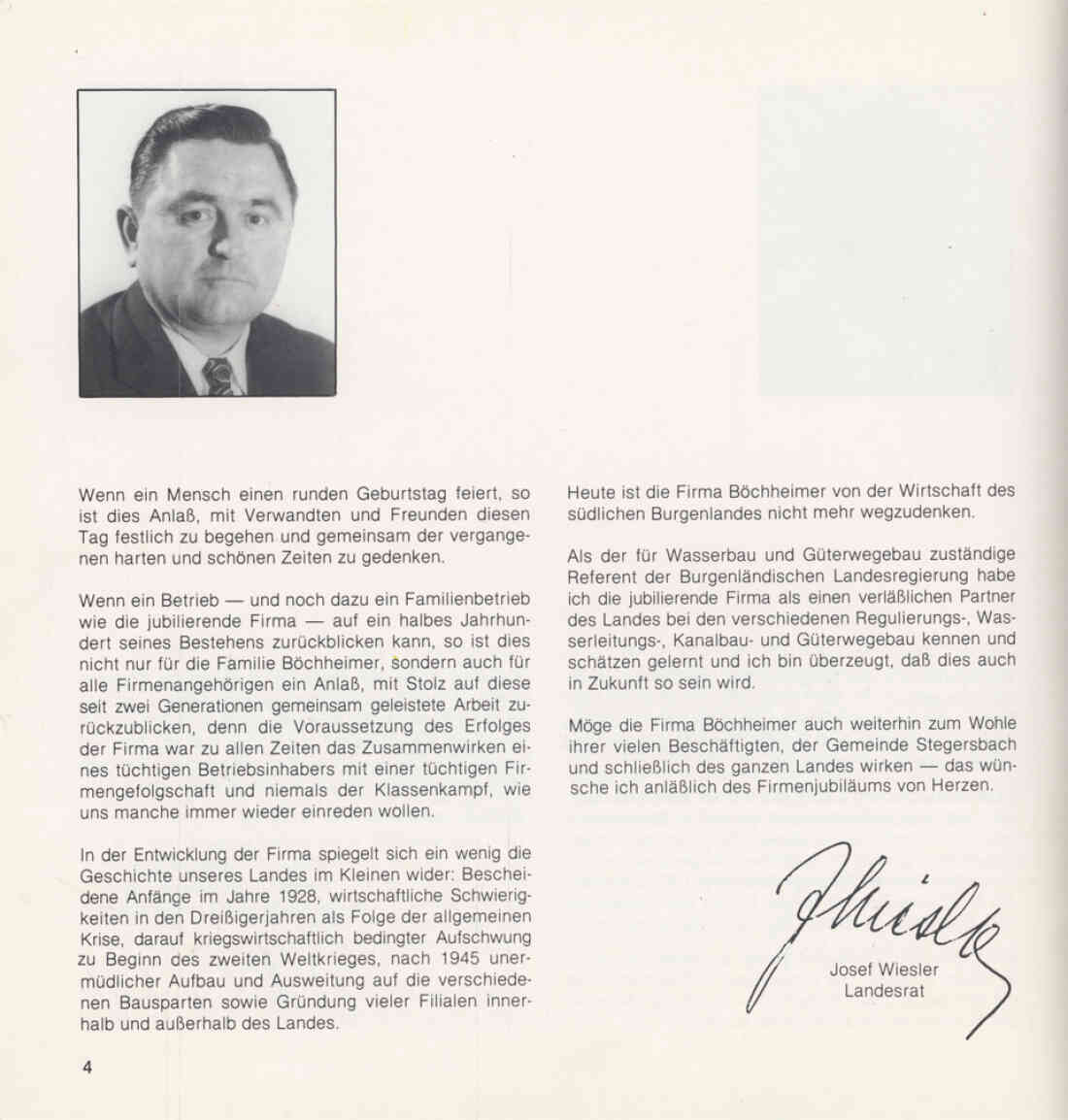 50 Jahre Firma Böchheimer & Co 1928 - 1978 Broschüre Seite 4