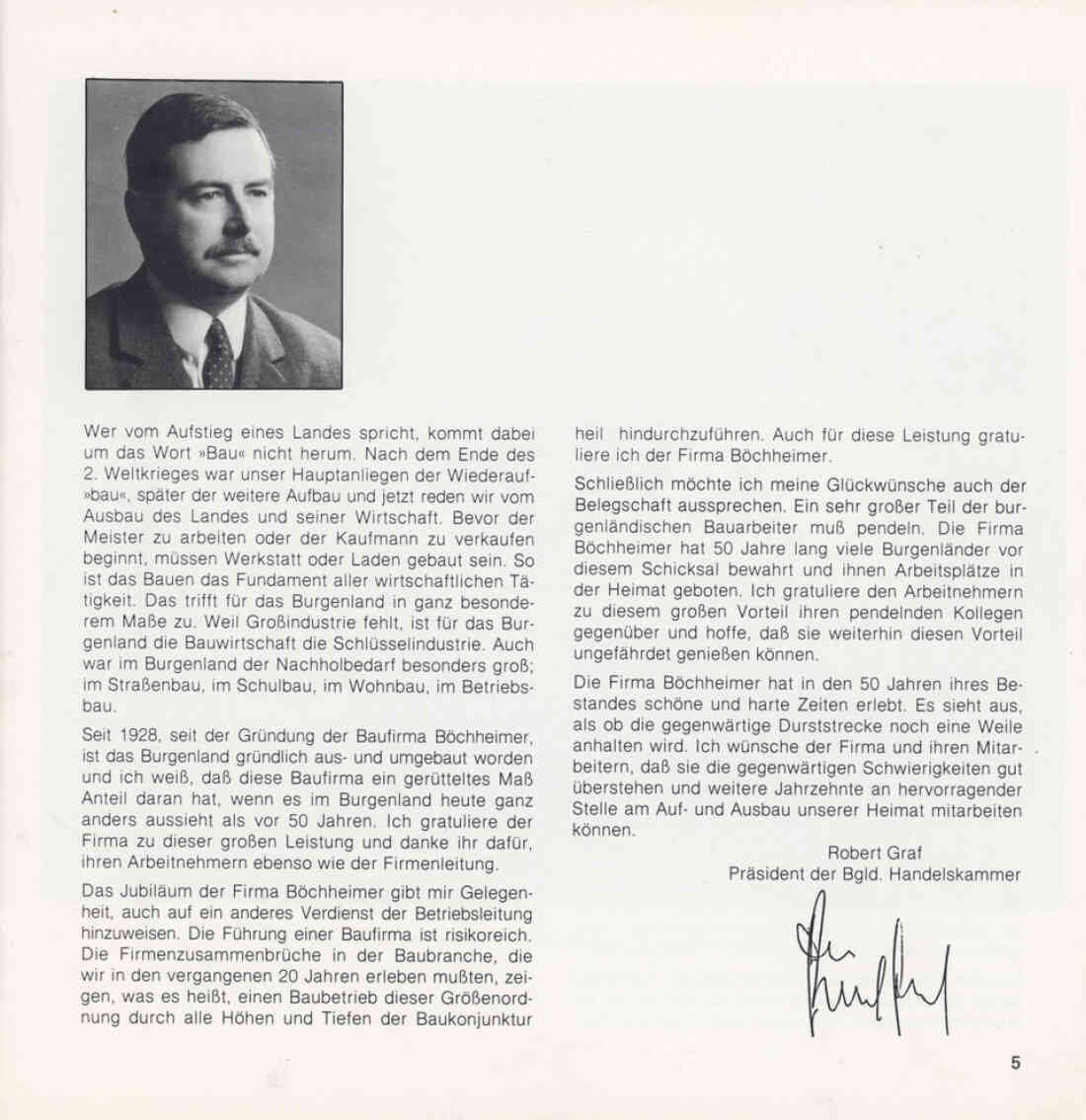 50 Jahre Firma Böchheimer & Co 1928 - 1978 Broschüre Seite 5