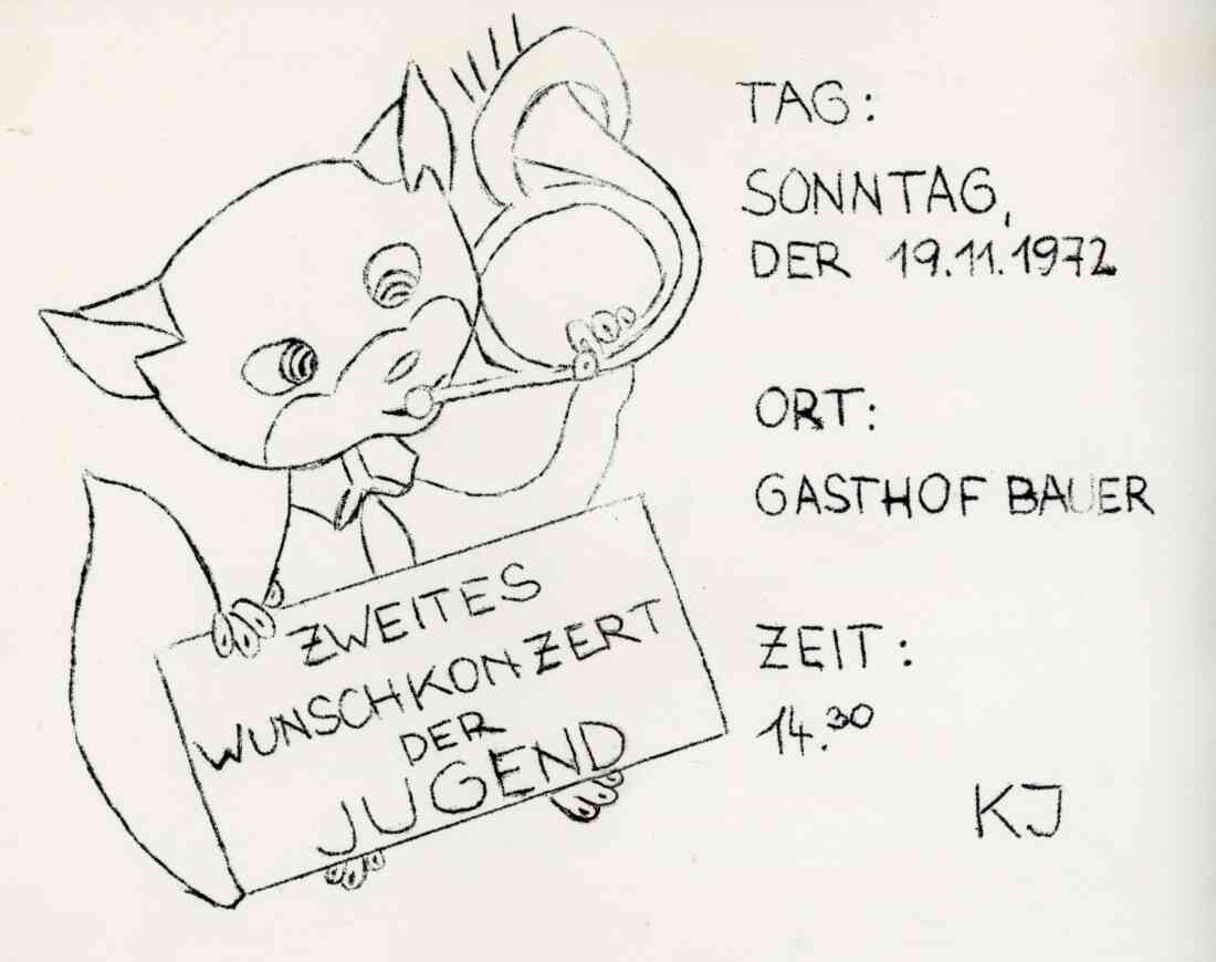 Katholische Jugend, 2. Wunschkonzert der Jugend am 19.11.1972 im Gasthof Bauer