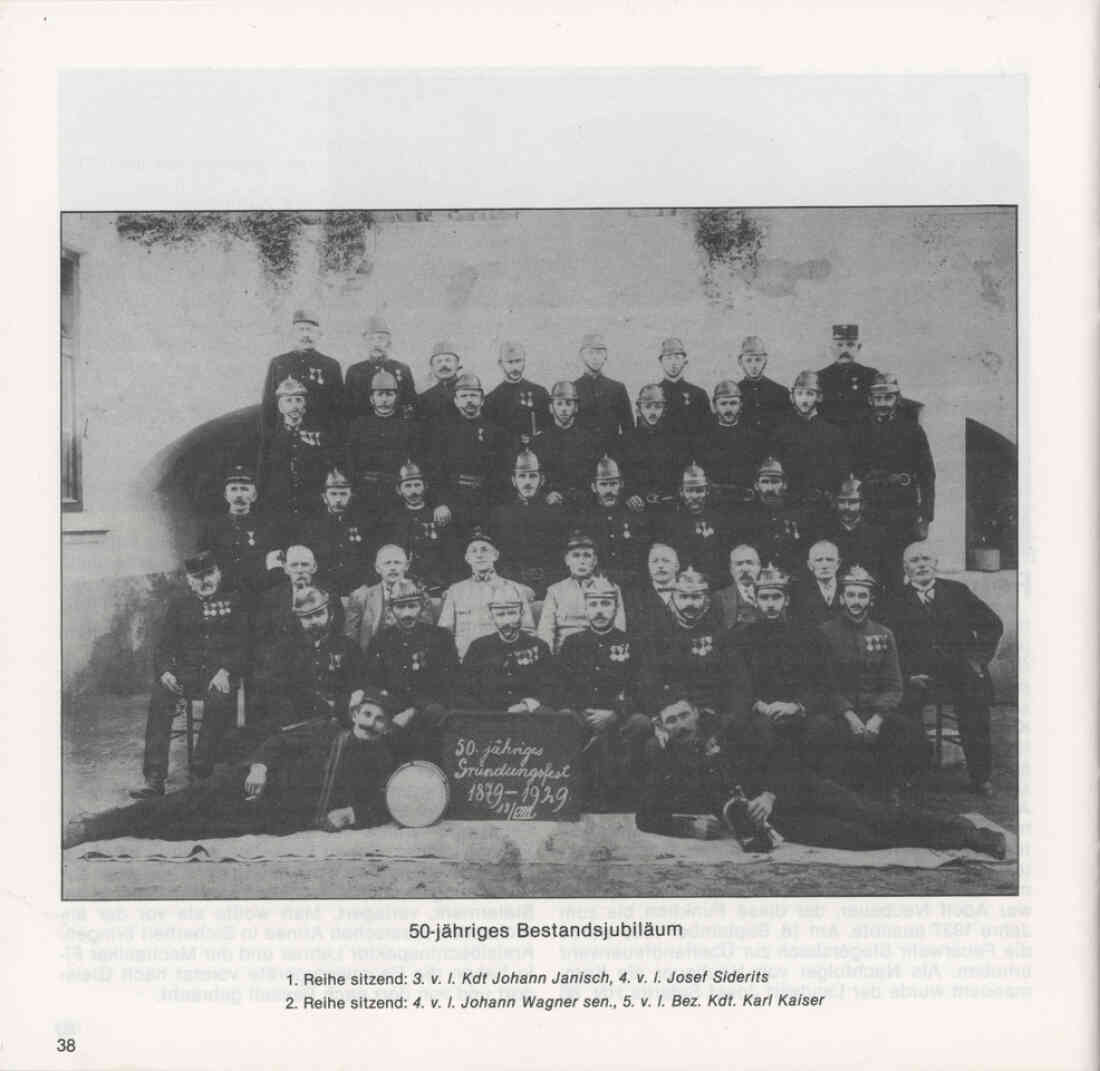 Freiwillige Feuerwehr Stegersbach 100 Jahre 1879 - 1979 Broschüre Seite 38