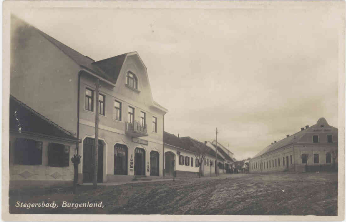 Stegersbach, Burgenland, Hauptplatz, Kaufhaus Karl Krammer, Gemeindehaus, Gasthof Bauer