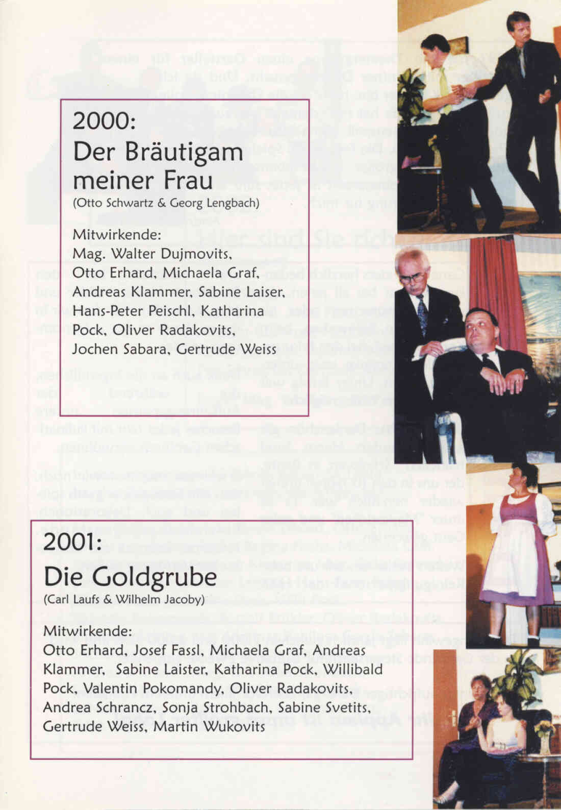 Prospekt 10 Jahre Theatergruppe der  Familienrunde Stegersbach 1992 - 2002 Seite 13