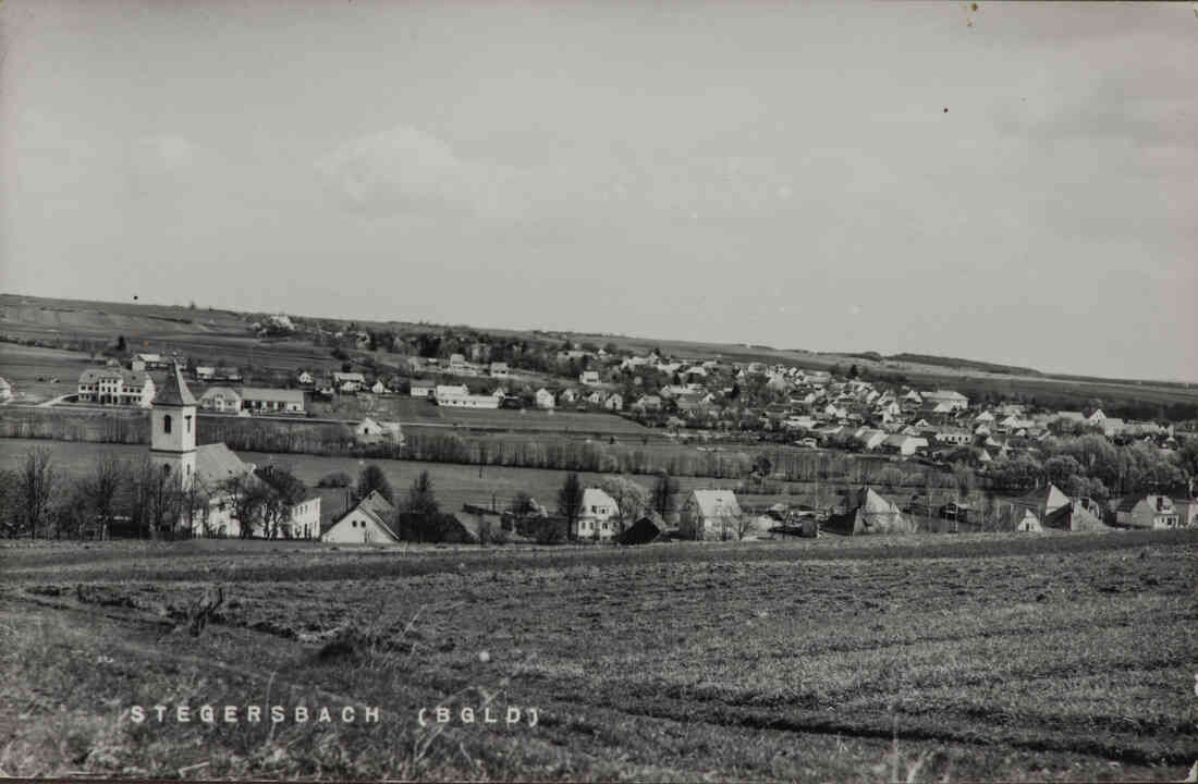 Stegersbach, Burgenland, Ortsansicht, Wienerstraße, Hauptstraße, Schoadastraße, Herrengasse, Grazerstraße, Kirchengasse, Kirche, Volksschule