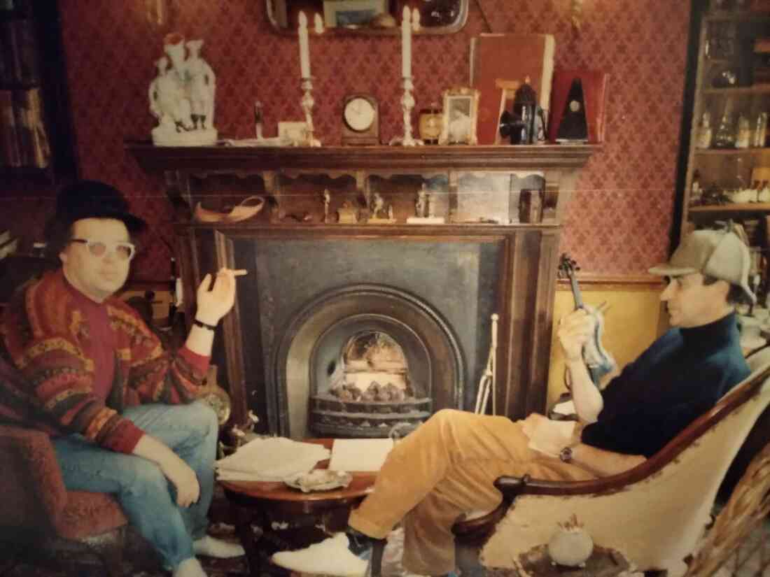 Prof. Arthur Fandl, Güssing, und Dr. Norbert Prenner,  Sherlock Holmes Museum, London 1991