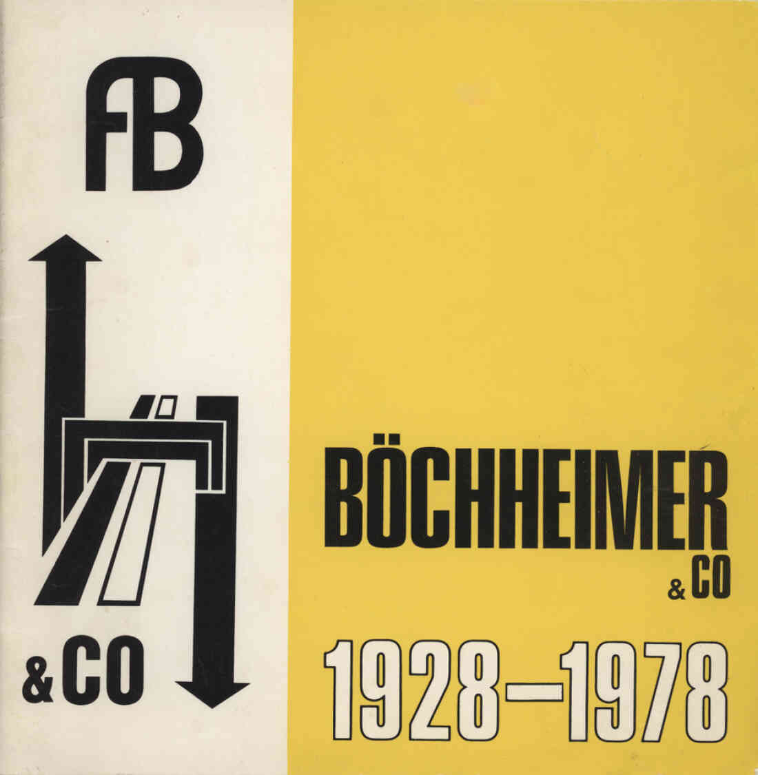 Böchheimer & Co 50 Jahre Feier 1928 - 1978 Broschüre Umschlag