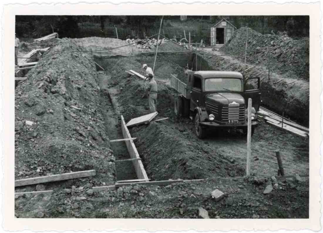 Neubau des Arbeitsamts im Jahr 1955 in der Vorstadt 3