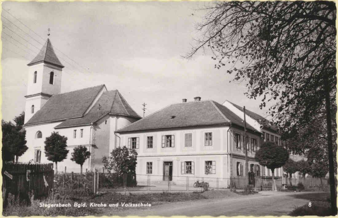 Stegersbach, Bgld. Ägidius Kirche und Volksschule