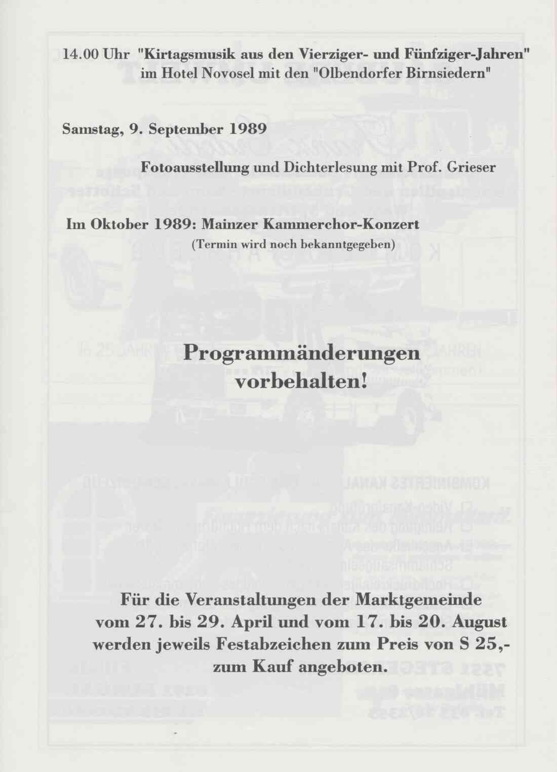 700 Jahre Stegersbach Festprogramm, Seite 12