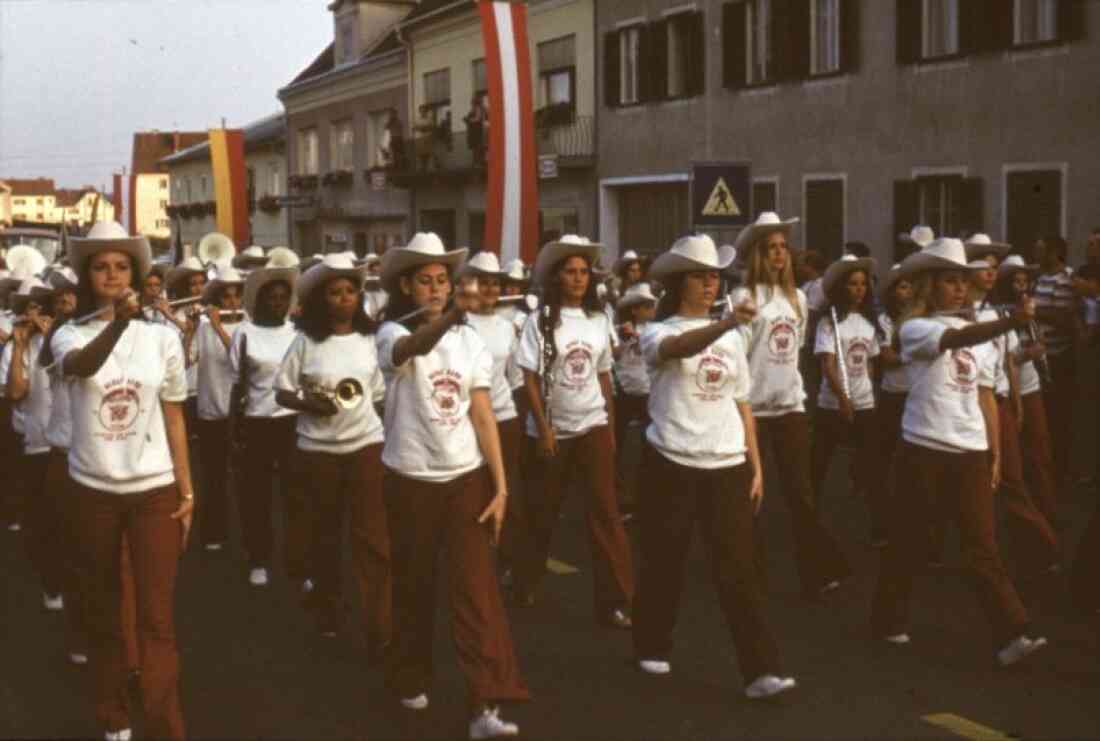 Amerika - Woche 1973 mit Brass Band in der Hauptstraße