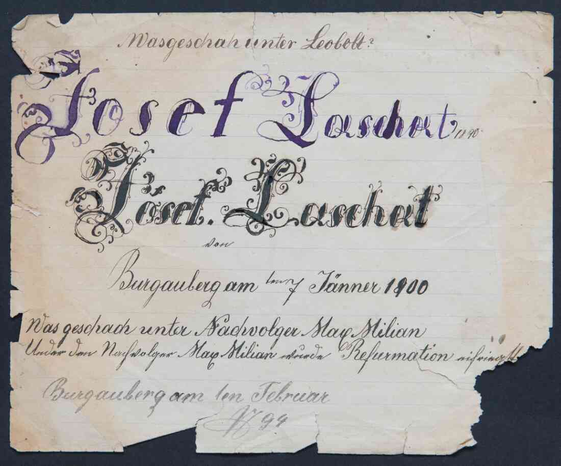 Was geschah unter Leopolt ?, Burgauberg im Februar 1794