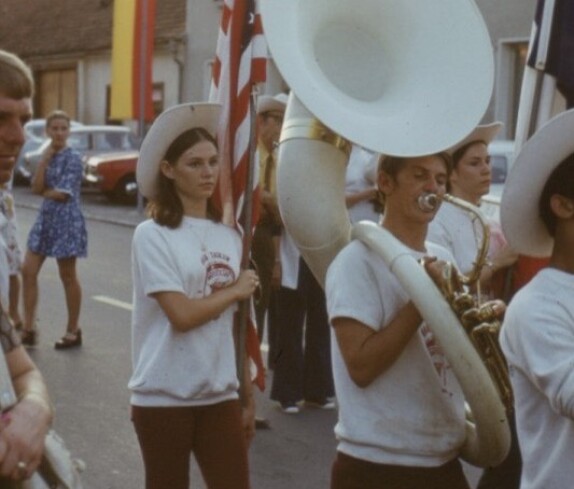 Amerika - Woche 1973 mit Brass Band in der Hauptstraße
