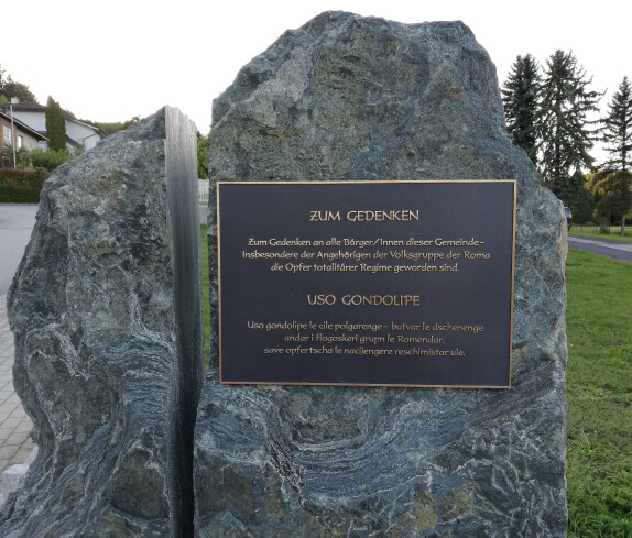 Roma Gedenkstein in Stegersbach im Hinterforst