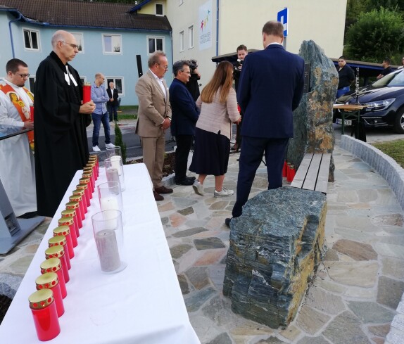 Roma Gedenkstein Segnungsfeier in Stegersbach, Hinterforst am 10. 09. 2021