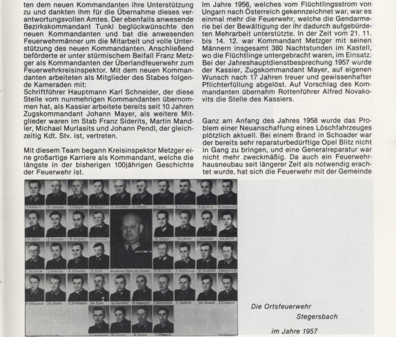 Freiwillige Feuerwehr Stegersbach 100 Jahre 1879 - 1979 Broschüre Seite 43