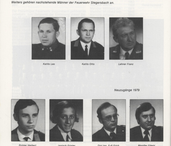 Freiwillige Feuerwehr Stegersbach 100 Jahre 1879 - 1979 Broschüre Seite 62