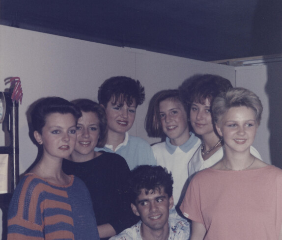 Wirtschaftsausstellung Stegersbach im Jahr 1985 und 1986 in der Hauptschule Stegersbach, Frisur Modelle für das  Friseurgeschäft von Roland Kranz