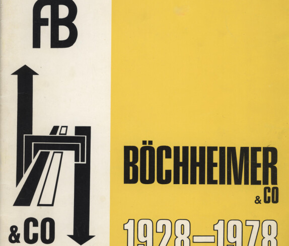 Böchheimer & Co 50 Jahre Feier 1928 - 1978 Broschüre Umschlag