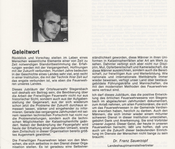 Freiwillige Feuerwehr Stegersbach 100 Jahre 1879 - 1979 Broschüre Seite 5
