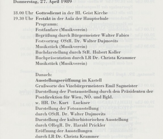 700 Jahre Stegersbach Festprogramm, Seite 4