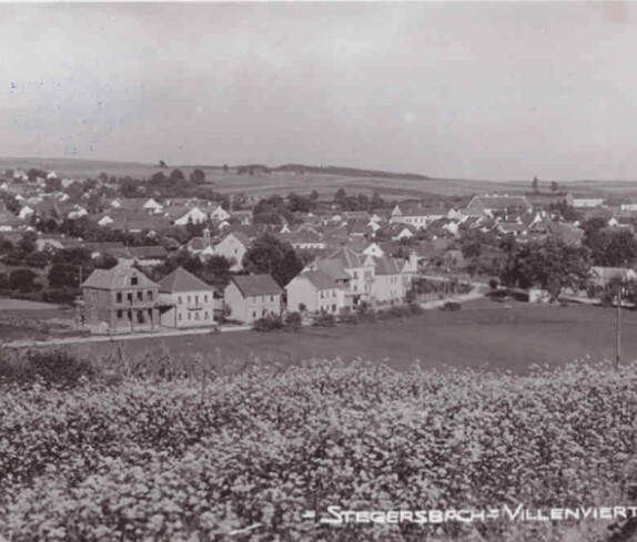 Stegersbacher Villenviertel, Kirchengasse, Blick über Stegersbach