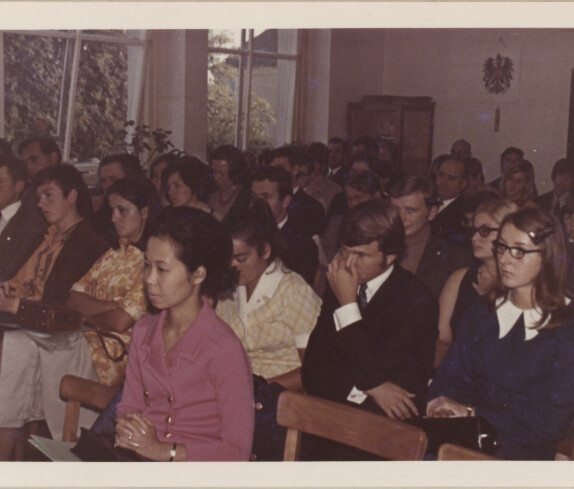 Europäische Jugend tagt 1969 in Stegersbach, Vortragende mit ausländischen Gästen, Bild 3