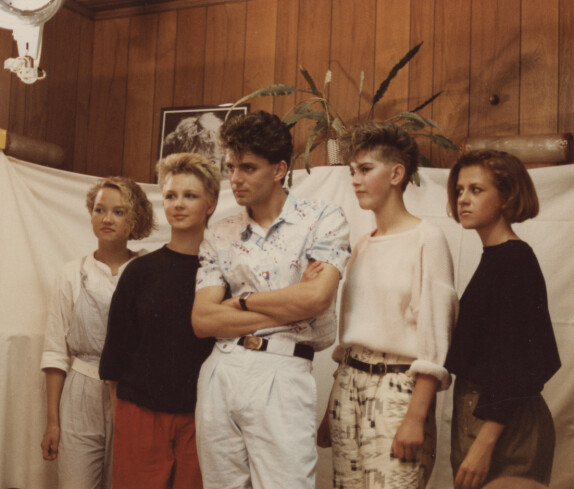 Wirtschaftsausstellung Stegersbach im Jahr 1985 und 1986 in der Hauptschule Stegersbach, Frisur Modelle für das  Friseurgeschäft von Roland Kranz