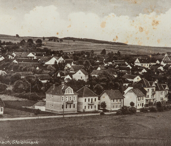 Stegersbach, Steiermark, Ortsansicht, Kirchengasse, Rauchfangkehrermeister Hartl, Herrengasse, Schoadastraße, Hauptstraße, Kastell