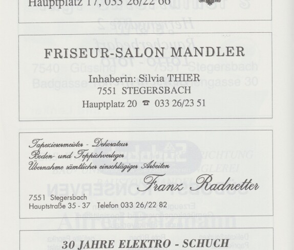 700 Jahre Stegersbach Festprogramm, Seite 24