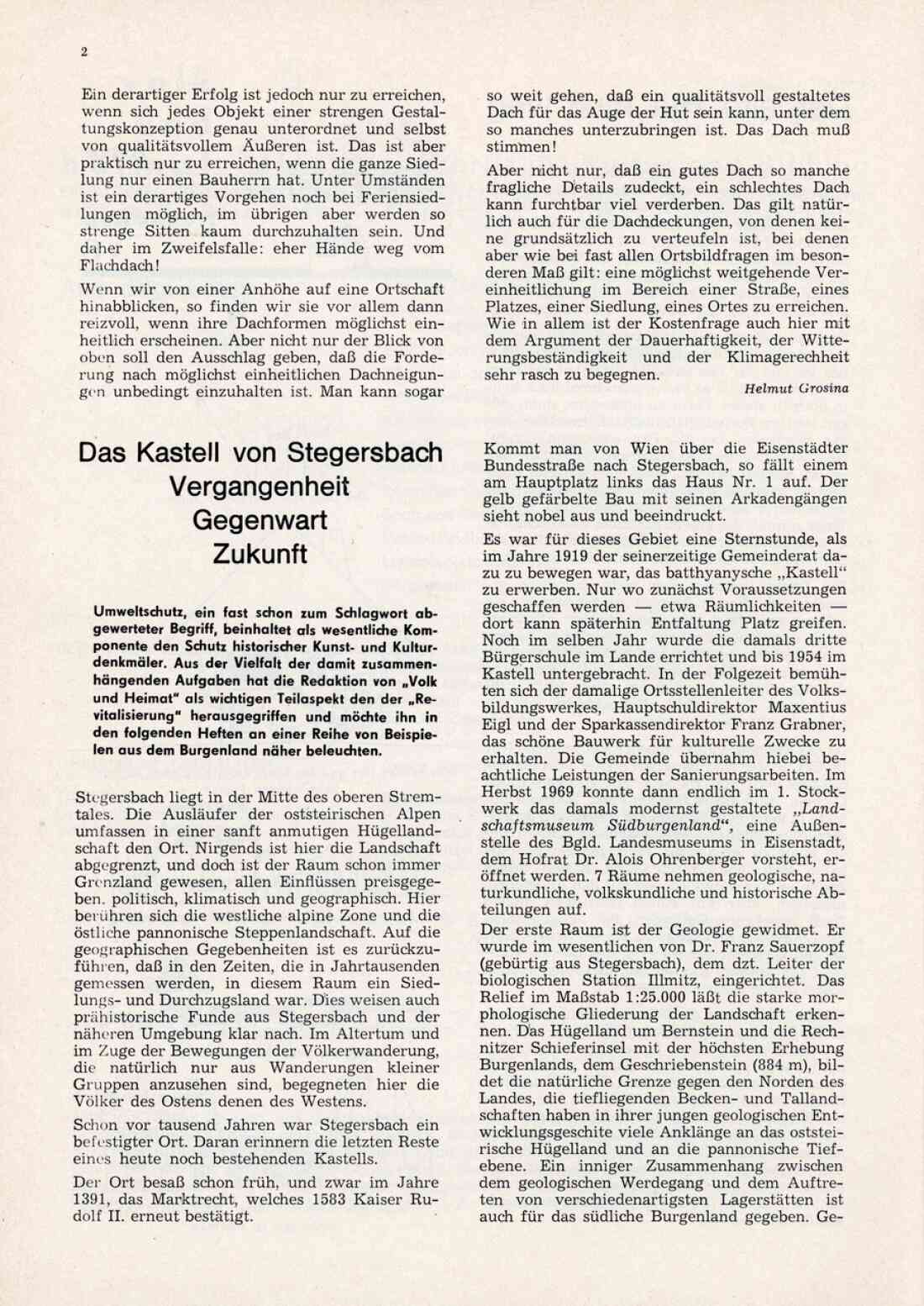 Zeitschrift Volk und Heimat Nummer  6 1977 - 78, Seite 1