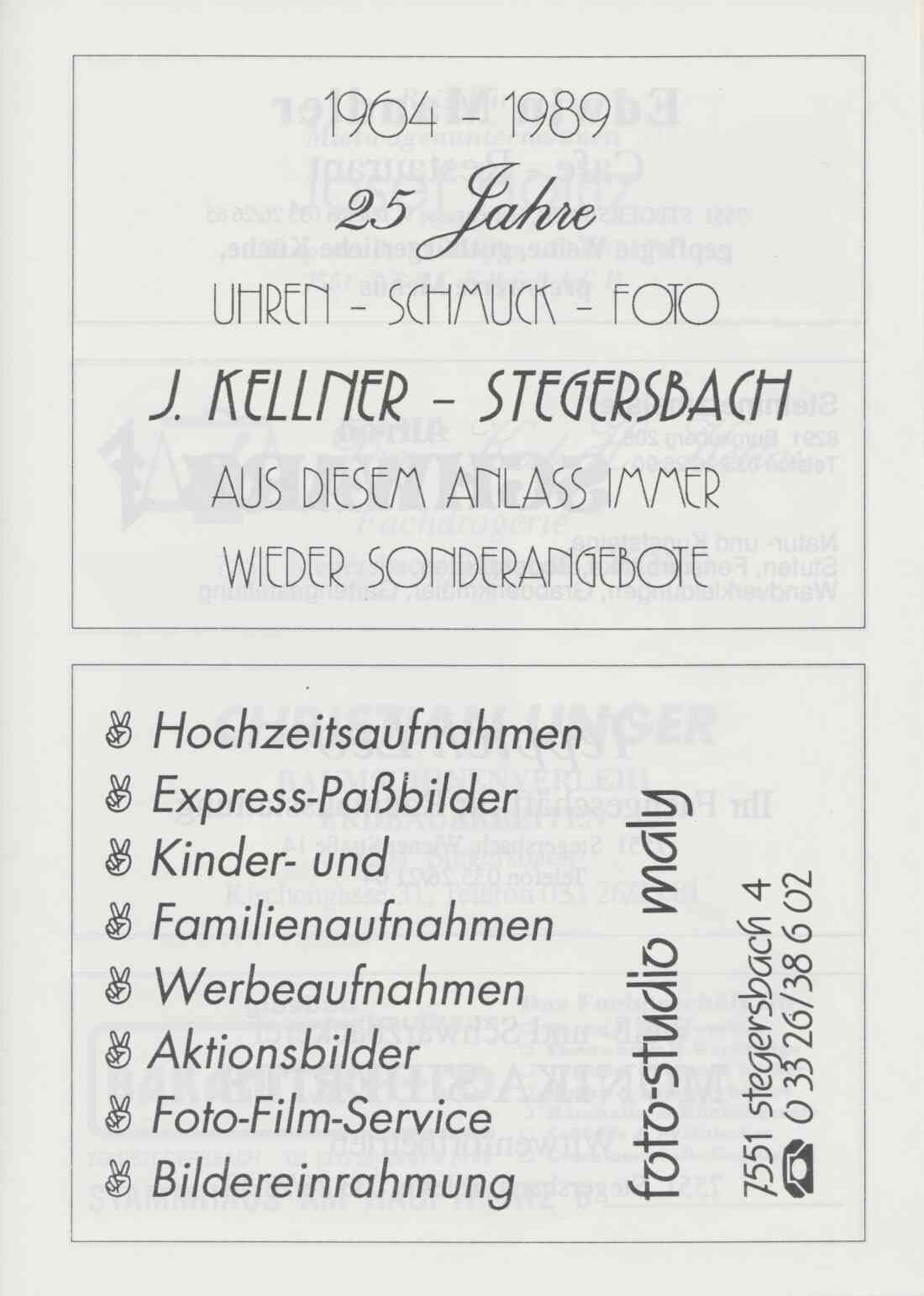 700 Jahre Stegersbach Festprogramm, Seite 16