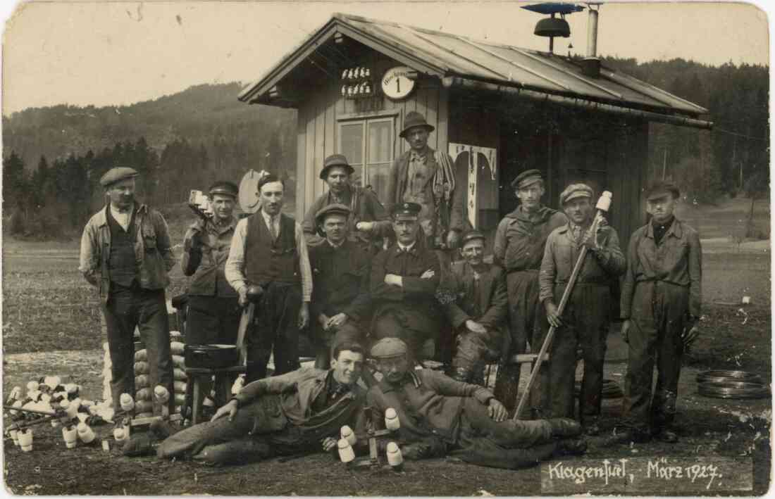 Stegersbacher Telegrapher in Klagenfurt im März 1927 am Werkposten 1