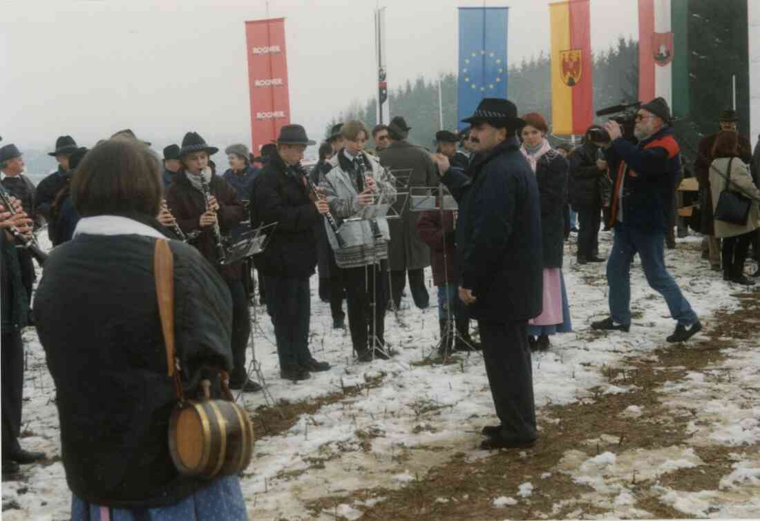 Musikverein Stegersbach, Spatenstich Kumpf Therme Stegersbach im November 1996