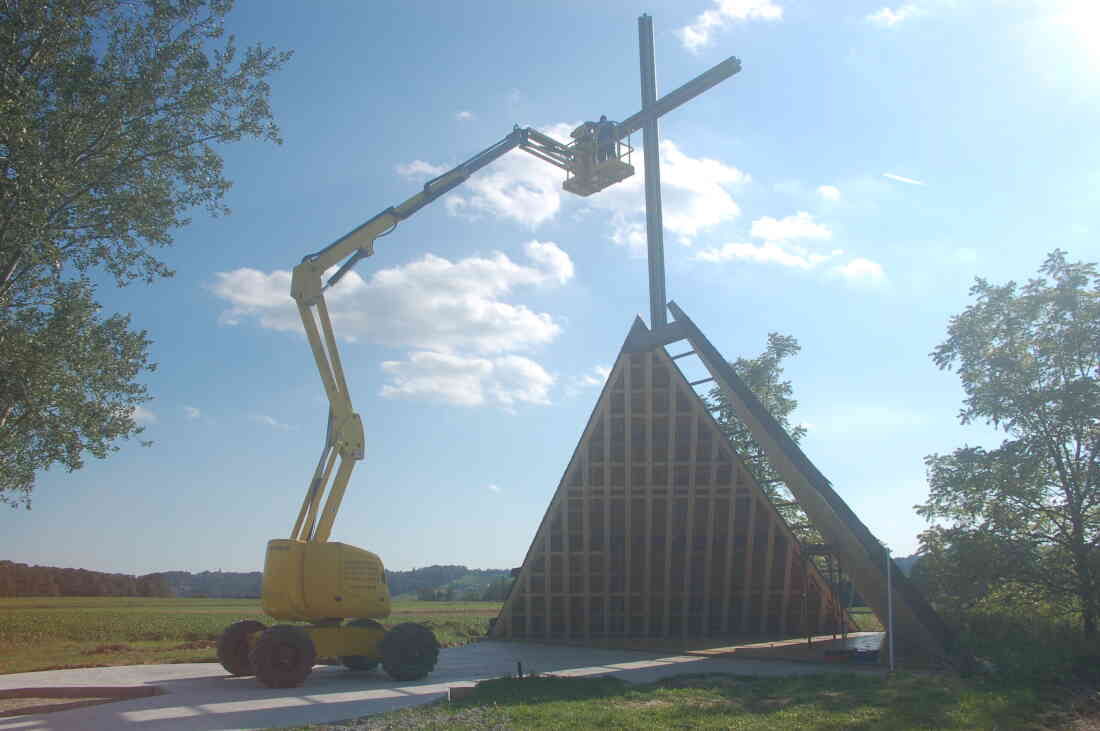 Renovierung der Kreuzkapelle im Jahr 2014