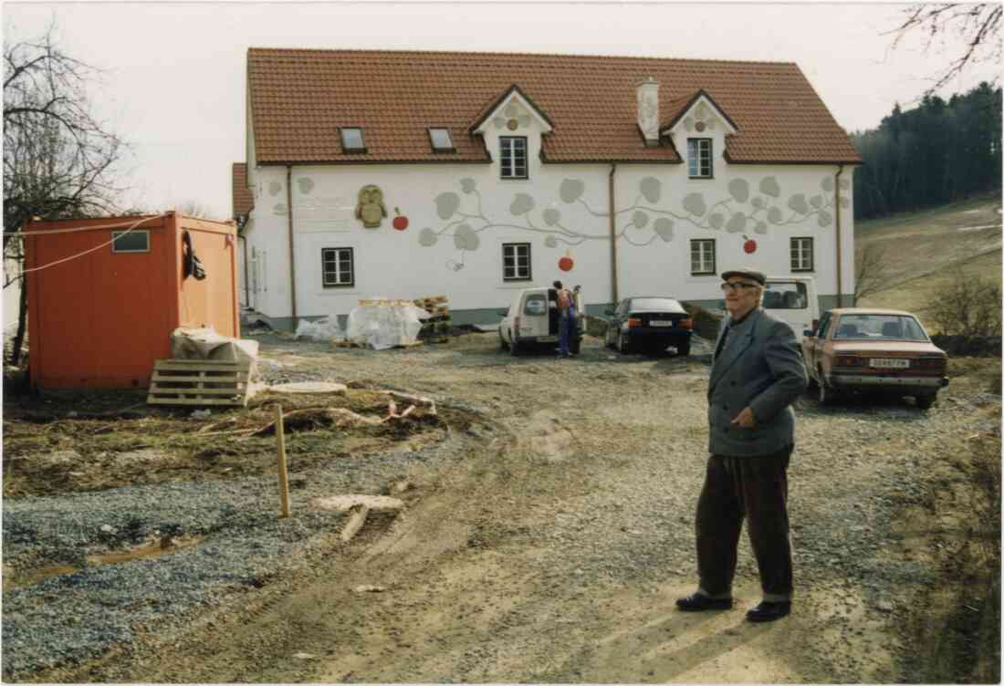 Bau der Golfschule in Burgauberg im März 1997