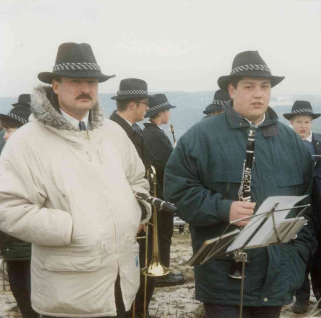 Musikverein Stegersbach, Spatenstich Kumpf Therme Stegersbach im November 1996