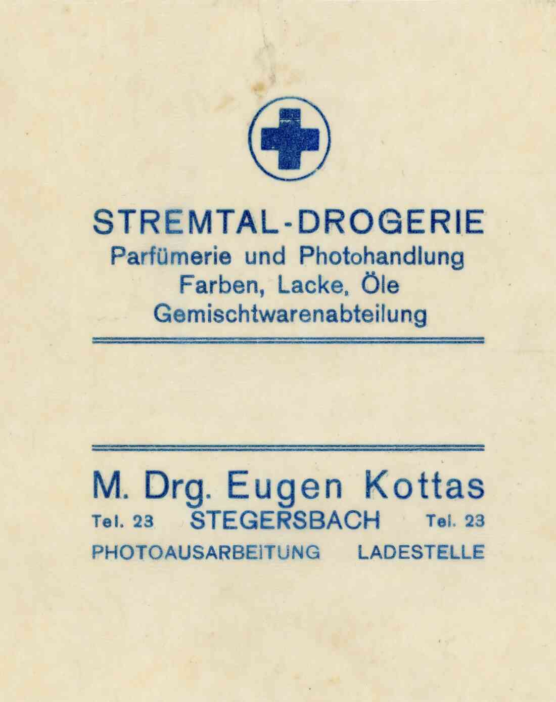 Stremtal Drogerie Eugen Kottas in der Herrengasse