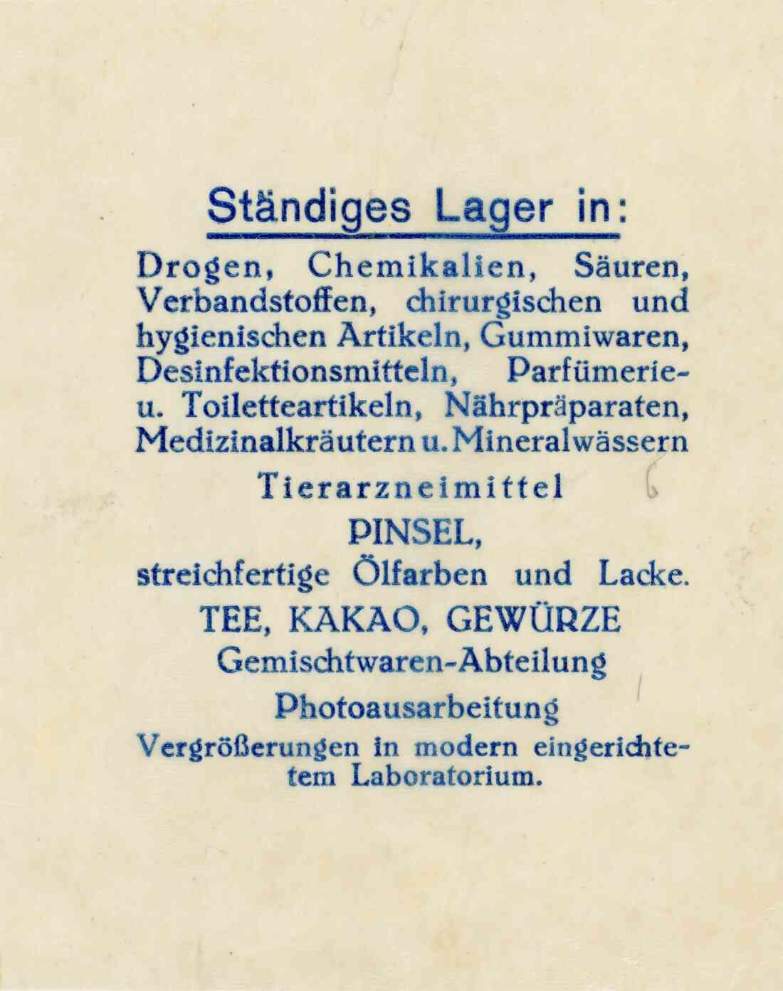 Stremtal Drogerie Eugen Kottas in der Herrengasse